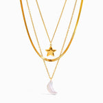 Load image into Gallery viewer, Moon Pearl Star Necklace