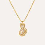 Load image into Gallery viewer, Iced Crystal Cat Necklace
