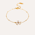Load image into Gallery viewer, Zircon Flower Bracelet