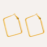 Load image into Gallery viewer, Square Hollow Hoop Earrings
