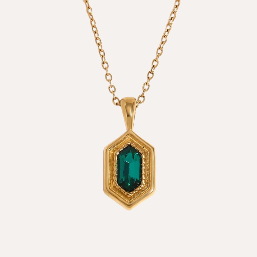 Collier Hexa Émeraude