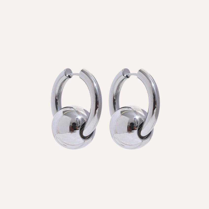 Orelia Sphere Hoop Earrings