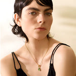 Load image into Gallery viewer, Emerald Glass Drop Necklace