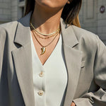 Load image into Gallery viewer, Zircon Horn Pendant Necklace