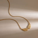 Load image into Gallery viewer, Zircon Wing Pendant Necklace