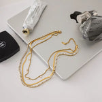 Load image into Gallery viewer, Triple Layer Square Zircon Necklace