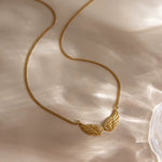 Load image into Gallery viewer, Zircon Wing Pendant Necklace
