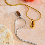Load image into Gallery viewer, Tiger Eye Oval Necklace