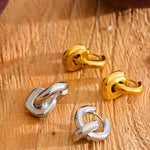 Load image into Gallery viewer, Textured Square Hoop Earrings