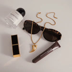 Load image into Gallery viewer, Zircon Horn Pendant Necklace