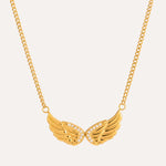 Load image into Gallery viewer, Zircon Wing Pendant Necklace