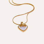Load image into Gallery viewer, Seraphine Shell Heart Necklace

