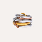 Load image into Gallery viewer, Trivelle Stacked Trio Ring Set
