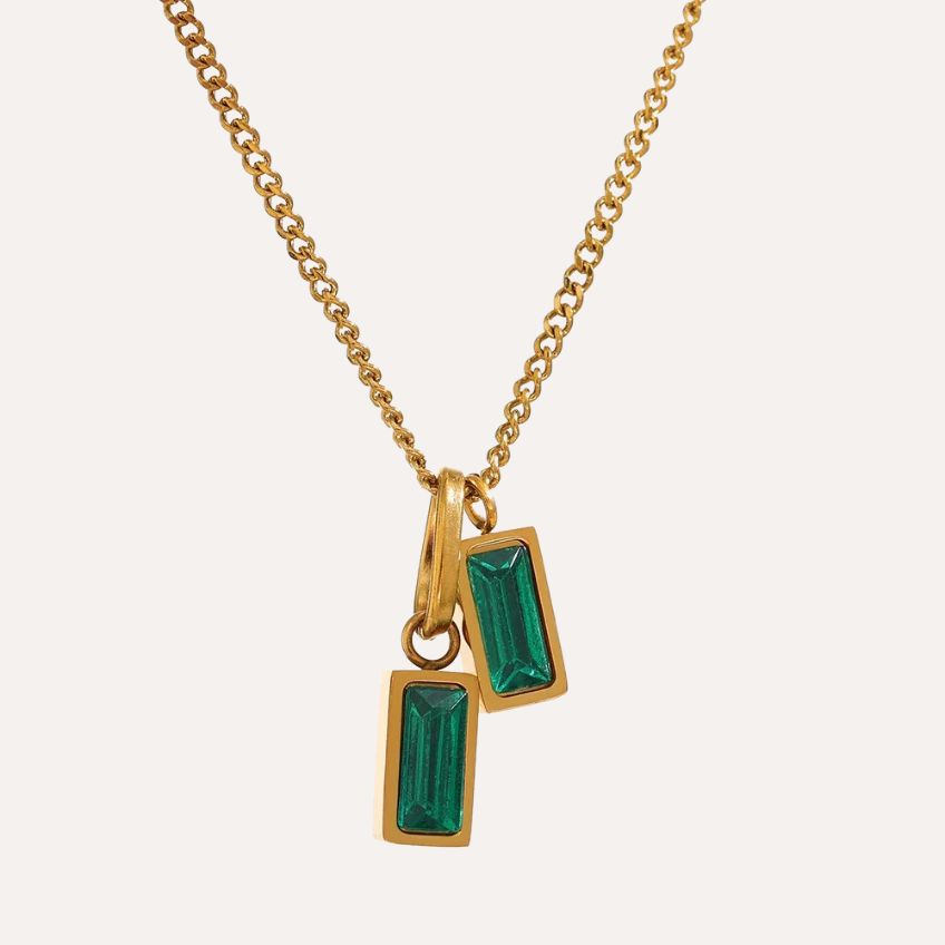 Collier Émeraude Élégance