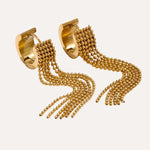 Load image into Gallery viewer, Navira Chain Tassel Earrings
