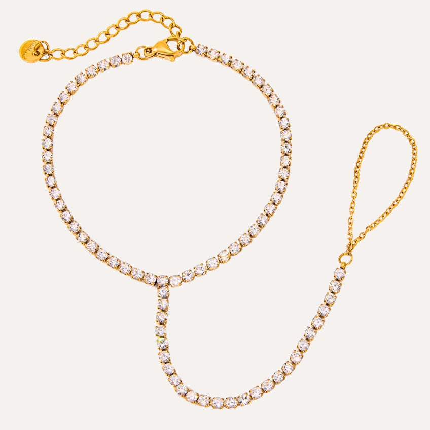 White Zircon Link Bracelet