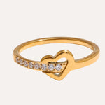 Load image into Gallery viewer, Seraphine Heart Cross Ring
