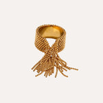Load image into Gallery viewer, Sorella Chain Tassel Ring
