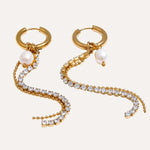 Load image into Gallery viewer, Lunelle Pearl Tassel Earrings
