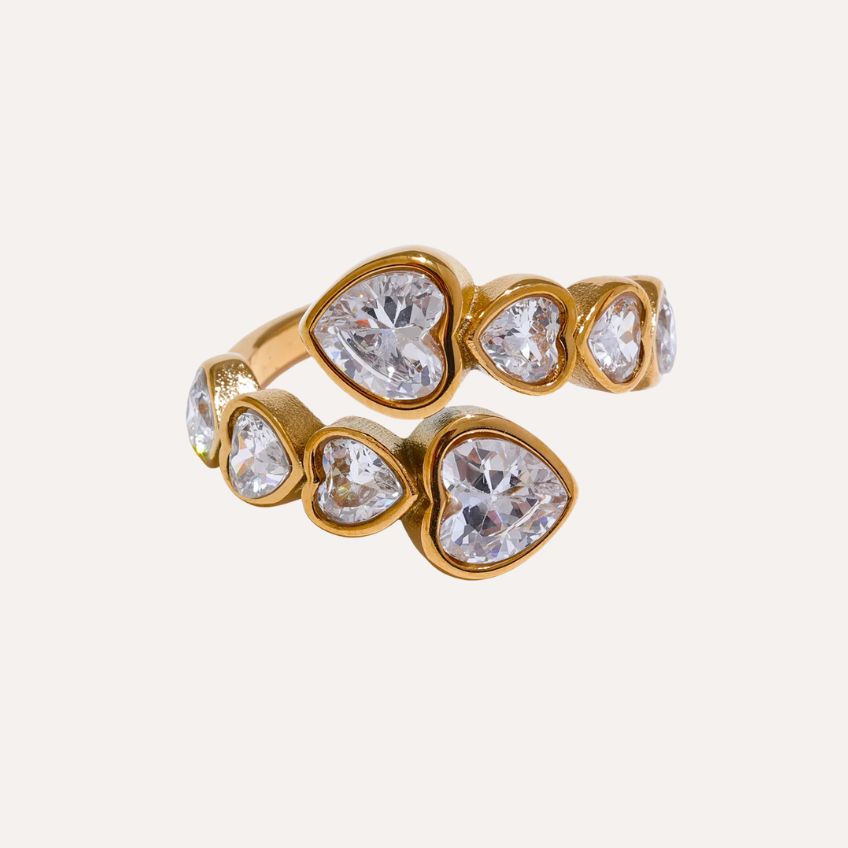 Amelisse Heart Open Ring
