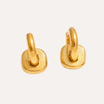 Load image into Gallery viewer, Textured Square Hoop Earrings