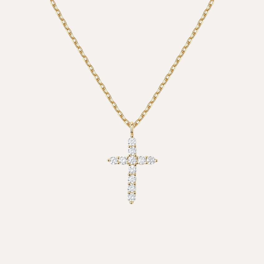 Celestine Cross Necklace