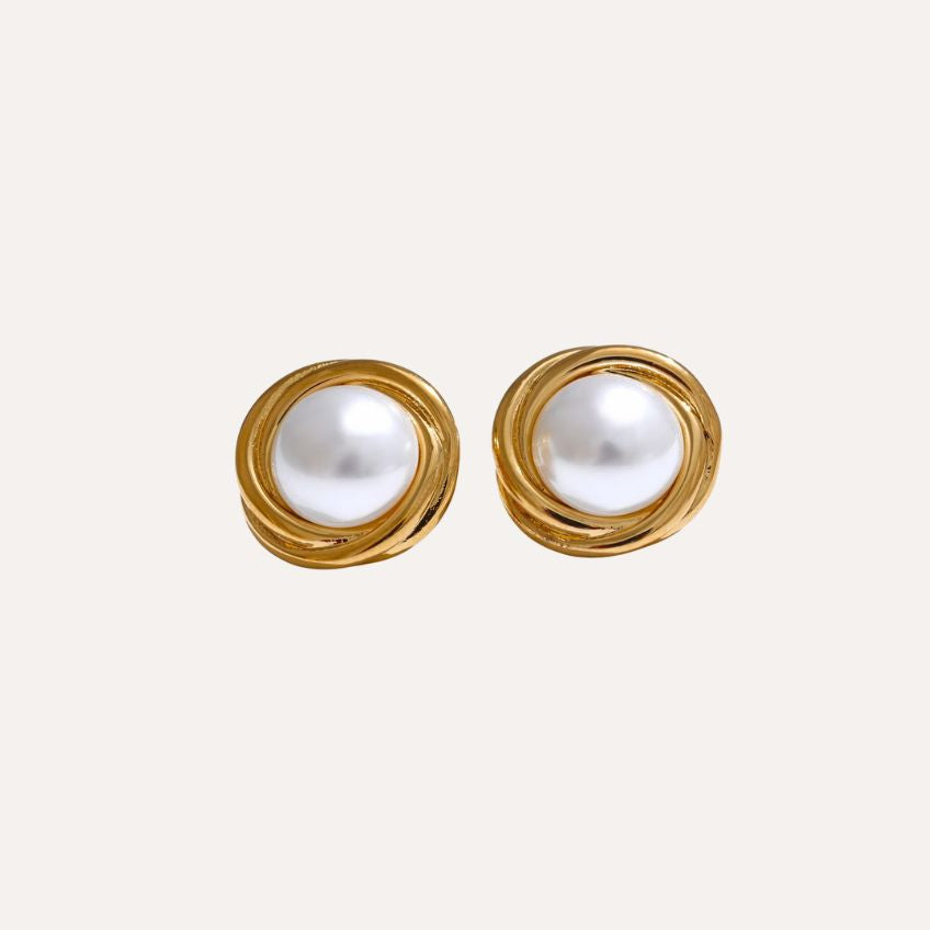 Earrings Pure Pearl – Minimalist Round Studs