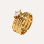 Load image into Gallery viewer, Marvena Marquise Layered Ring
