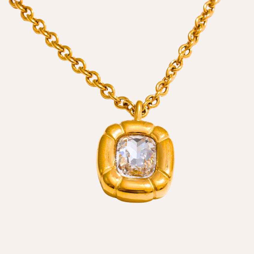 Rectangular Zircon Jewelry Set