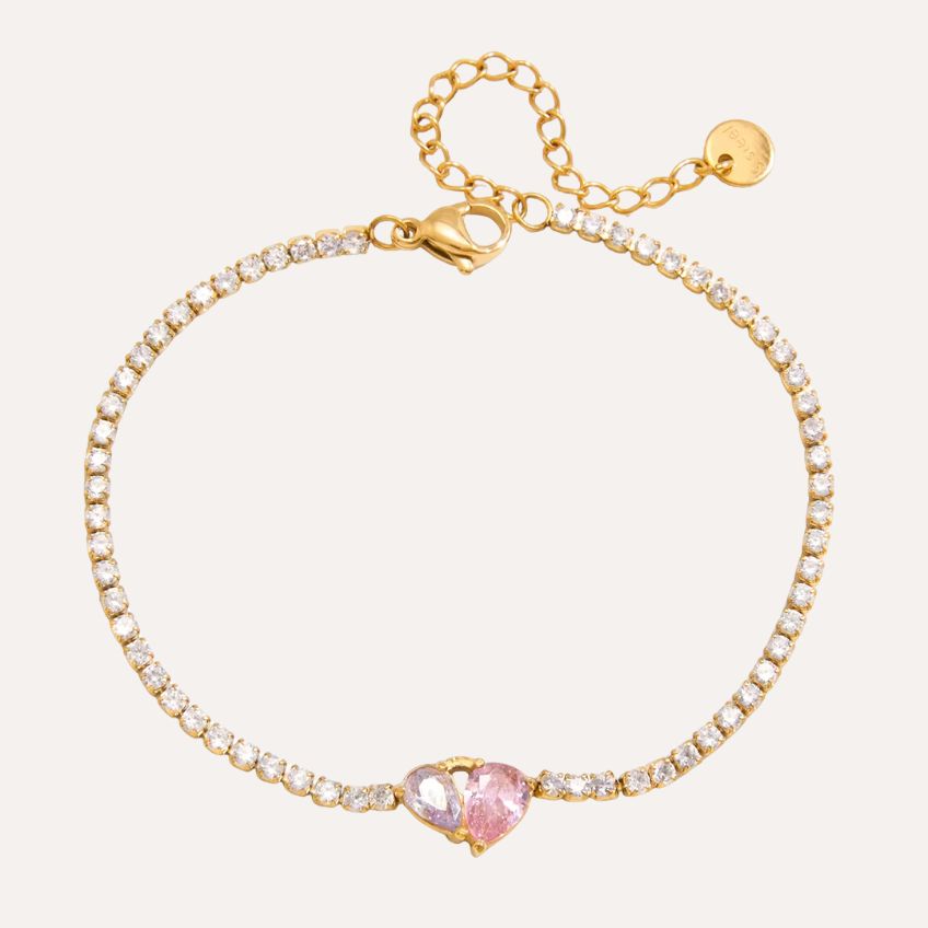 Pink Zircon Tennis Bracelet