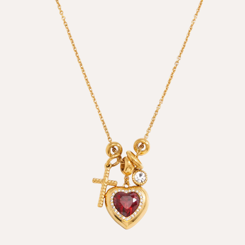 Red Heart Radiance Necklace