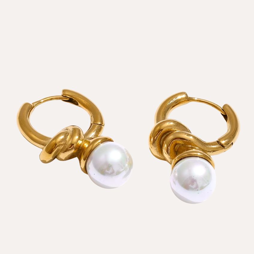Pearl Geometry Hoops
