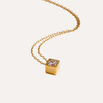 Load image into Gallery viewer, Intenzione Square Pendant Necklace
