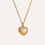Load image into Gallery viewer, Stainless Steel Heart &amp; Shell Pendant Necklace
