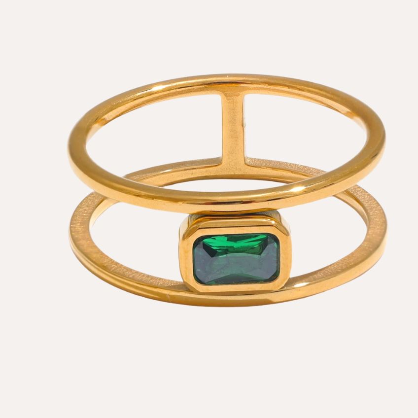 Velina Green Glow Ring