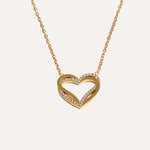 Load image into Gallery viewer, Élise Hollow Heart Necklace

