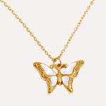 Load image into Gallery viewer, Shell Butterfly Necklace