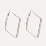 Load image into Gallery viewer, Square Hollow Hoop Earrings