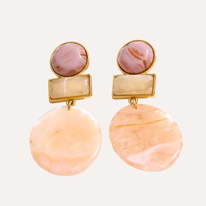 Light Resin Drop Earrings
