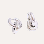 Textured Square Hoop Earrings