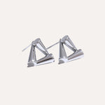 Load image into Gallery viewer, Earrings Vertex Edge – Geometric Triangle Studs in 18K
