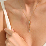 Load image into Gallery viewer, Celestia Wing Tassel Necklace
