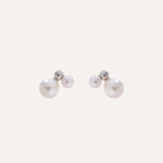 Load image into Gallery viewer, Earrings Lumi Mini – Small Pearl Studs in Gold or Platinum Finish
