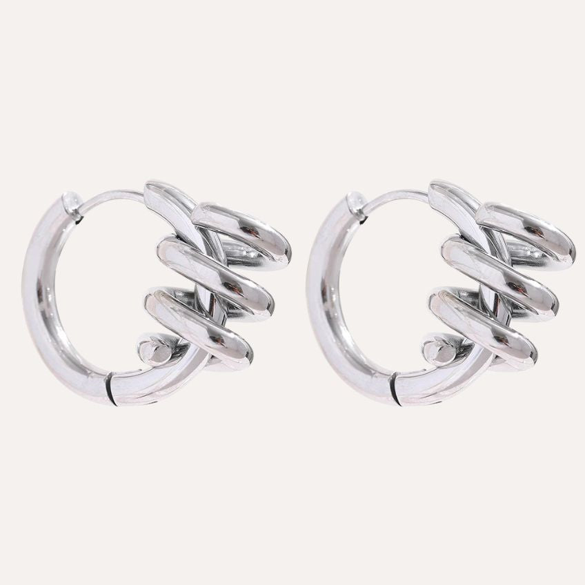 Solvène Twisted Hoop Earrings