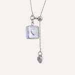 Load image into Gallery viewer, Necklace Cœur Carré  Shell Heart Pendant
