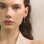 Asymmetrical Heart Lock Earrings