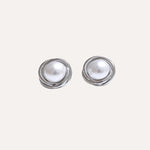 Load image into Gallery viewer, Earrings Pure Pearl – Minimalist Round Studs
