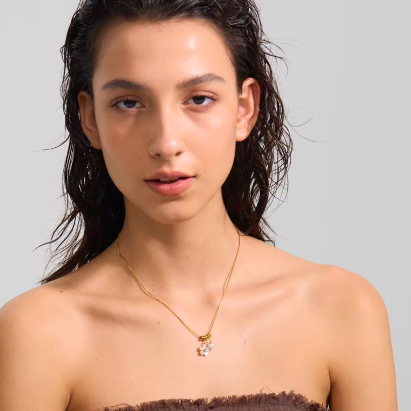 Pearl Shell Flower Necklace