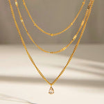 Load image into Gallery viewer, White Zircon Layered Necklace
