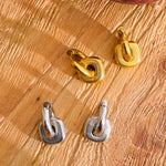 Load image into Gallery viewer, Textured Square Hoop Earrings